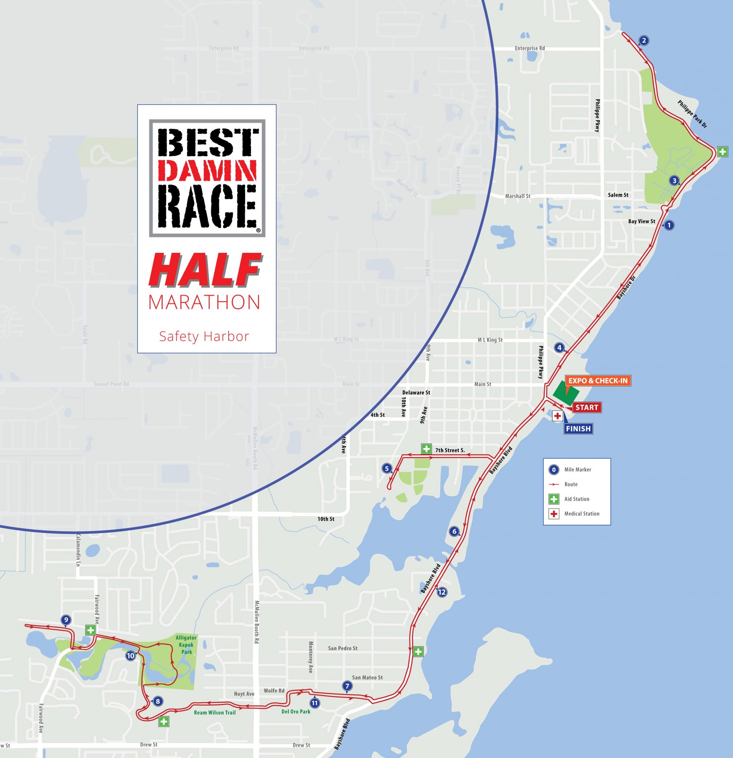 Half Marathon 13.1K Map